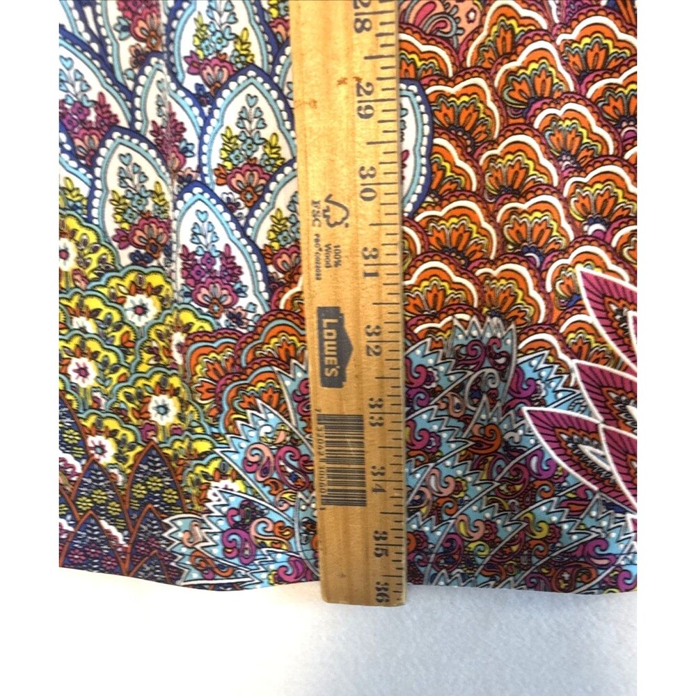 MSK Womens Multicolor Floral V-Neck Cold Shoulder Shift Dress PS Boho 70s Retro - Picture 6 of 8